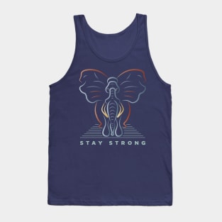 Retro Elephant Stay Strong Tank Top